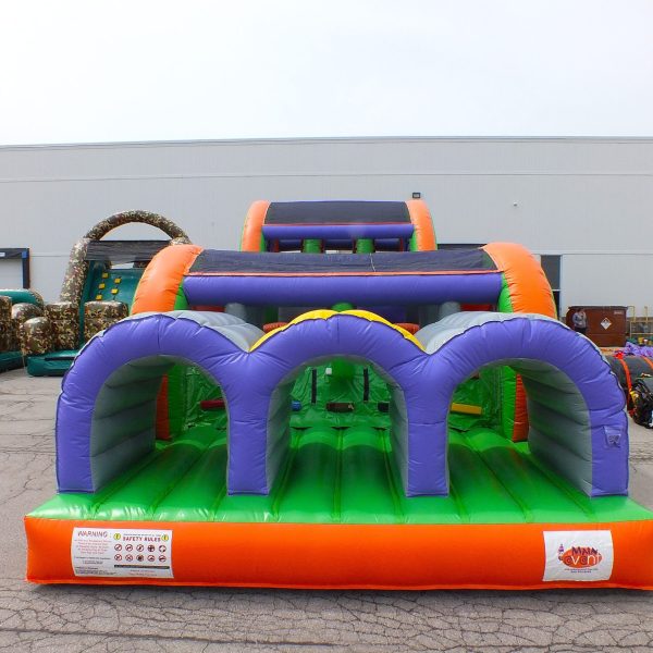 Triple Lane (front view) Inflatable Obstacle course rental by The MAIN EVENT!