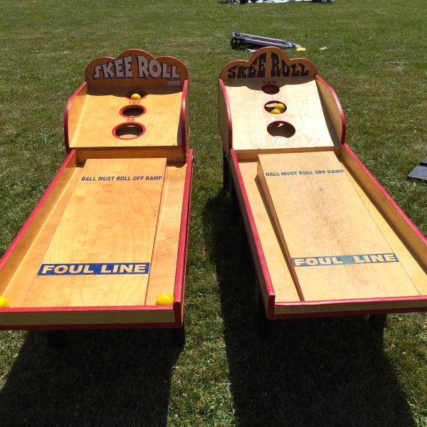 Wooden Skeeball Table Skill Game Rental Toronto