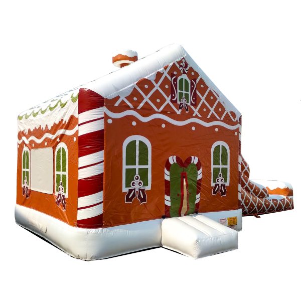 Christmas Holiday Combo Inflatable Gingerbread House Bounce & Slide