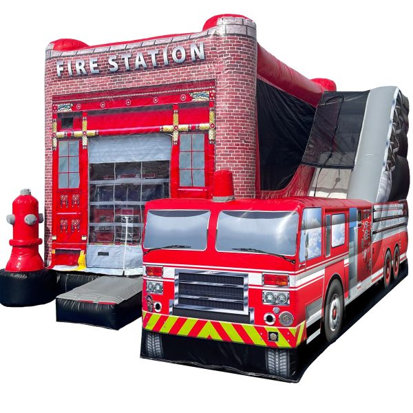Fire Station Inflatable Bounce and Slide rental